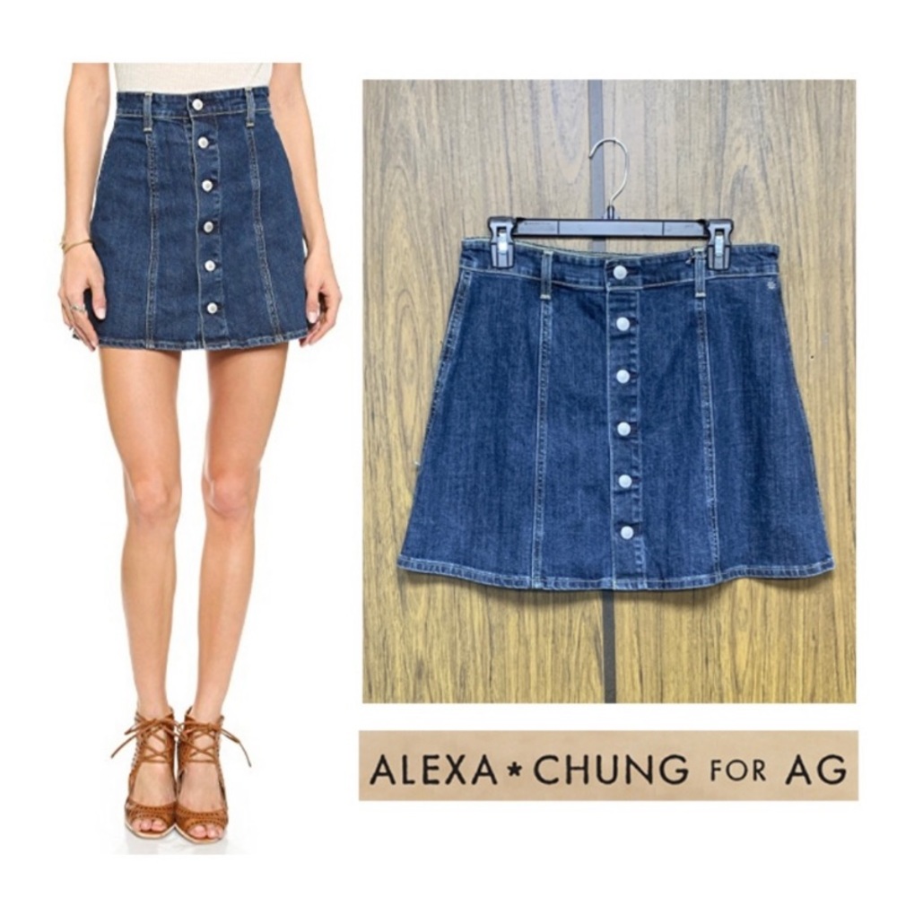 Alexa Chung for AG Kety denim skirt